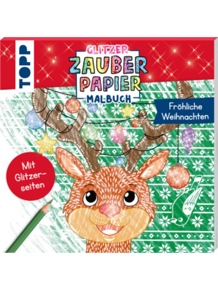 Frech Buch - Glitzer Zauberpapier Malbuch Fröhliche Weihnachten günstig kaufen onesize