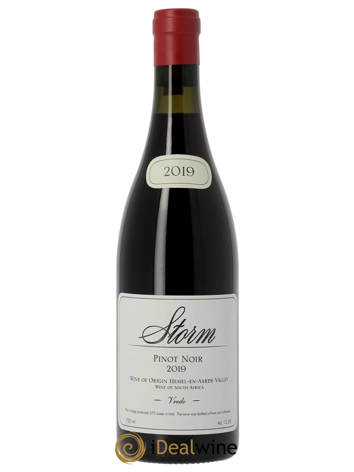 Hemel en Haarde Storm Wines Vrede Pinot Noir  2019 - Lot de 1 Bouteille