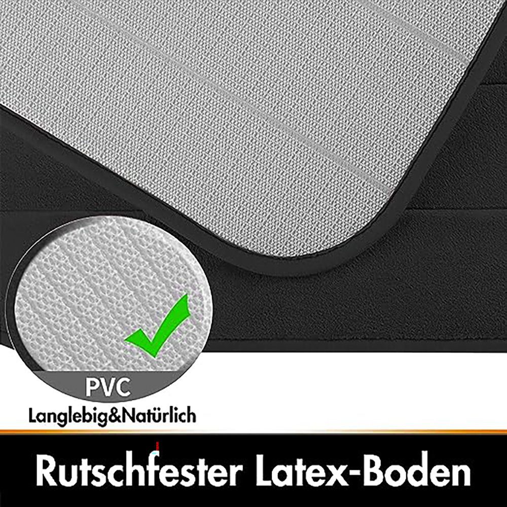 Badematte Memory Schaum Badematte, Weich Bequem Deliana.home, Anti-Rutsch-Beschichtung, Memory-Schaum, Super Wasseraufnahme, rutschfest, Dick, Baumwolle, Rechteckig, für Badezimmerteppich (Grau, 80 x 50 cm)