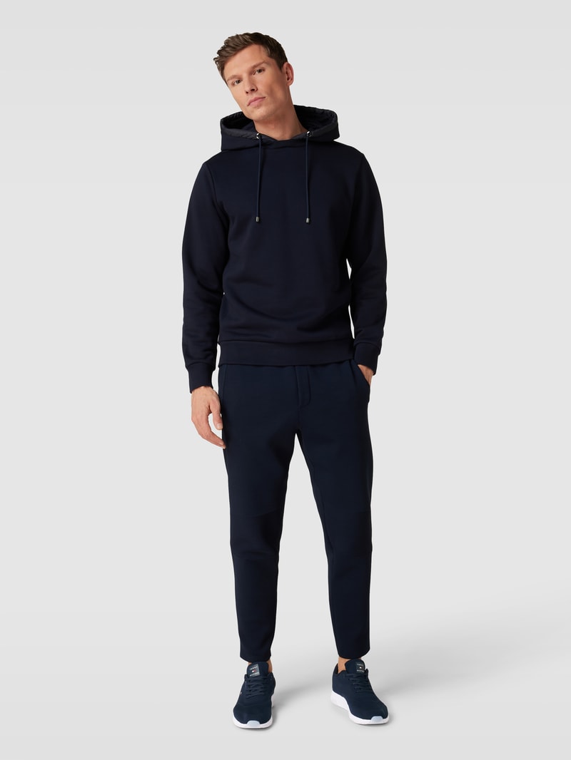 Sneaker mit Label-Detail Modell 'Corporate' in marineblau