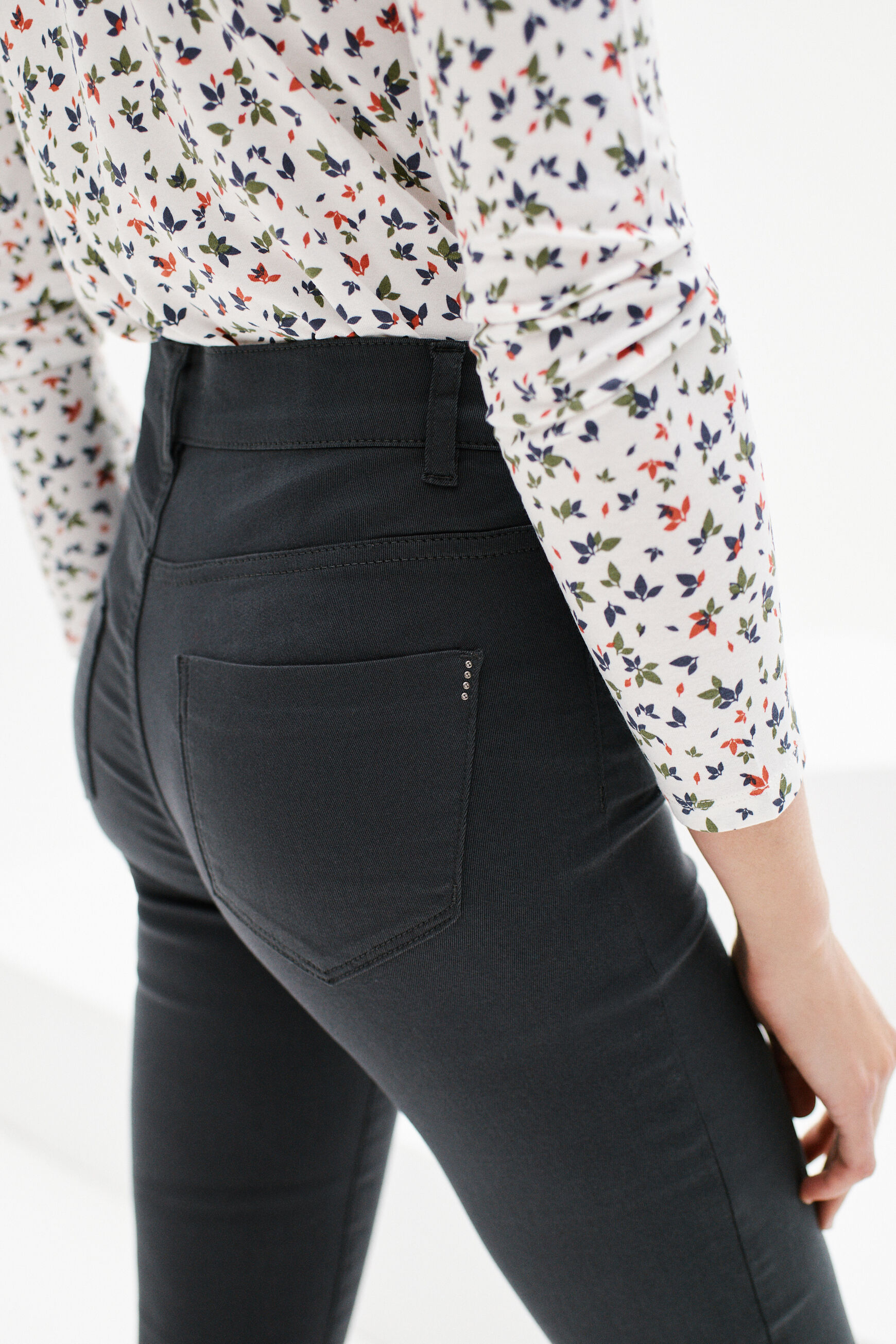 pantalon joss gris fonce femme