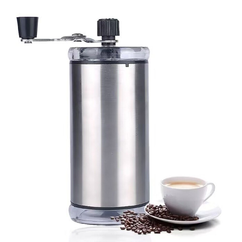 Bizaical Kaffeemühle Manuelle Kaffeemühle,Edelstahl,tragbare Handkaffeemühle für IhrZuhause