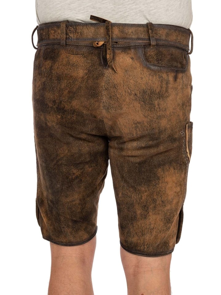 MADDOX Lederhose HORN in dunkelbraun günstig kaufen