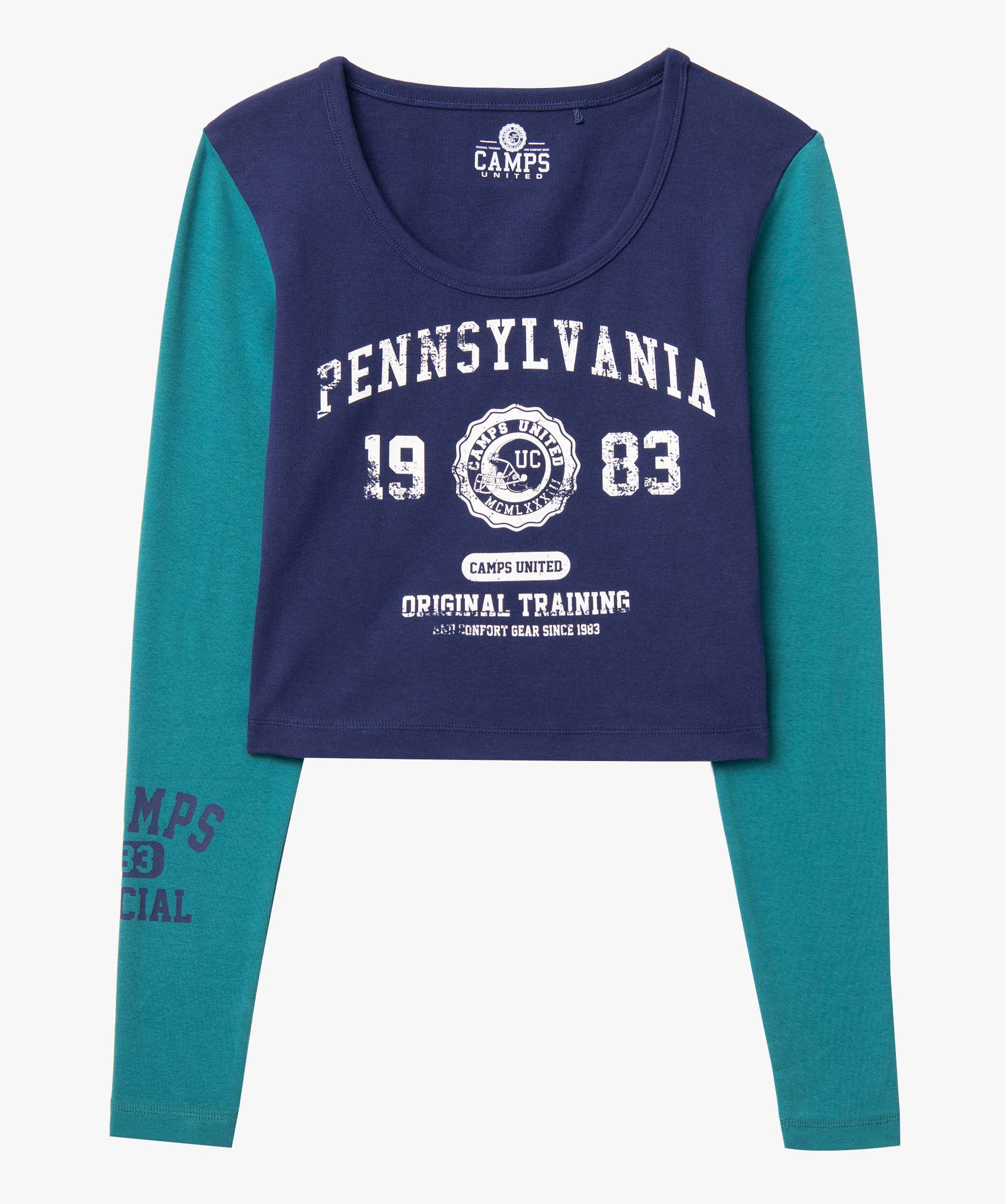 Tee-shirt femme bicolore - Camps United bleu | GEMO