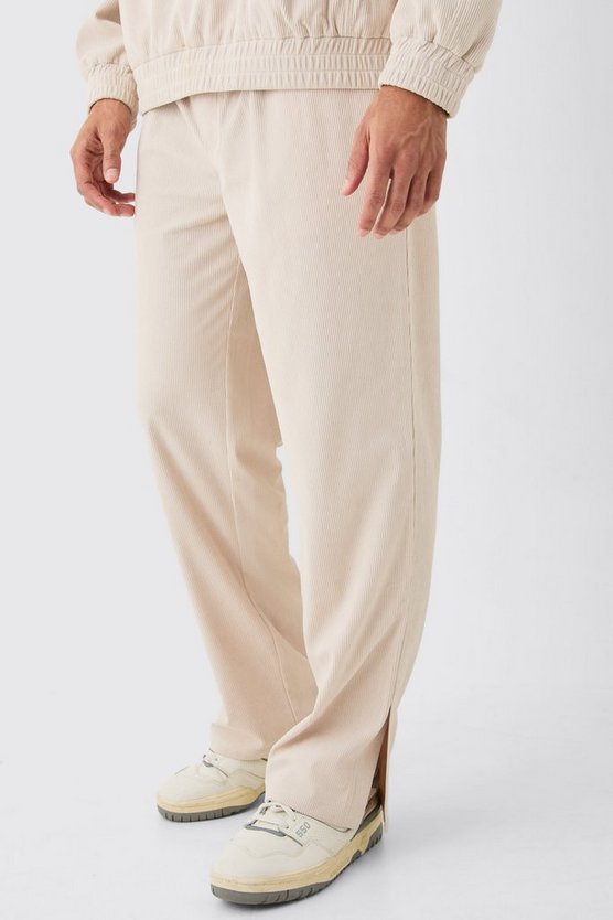 Smarte Cord-Hose mit geteiltem Saum