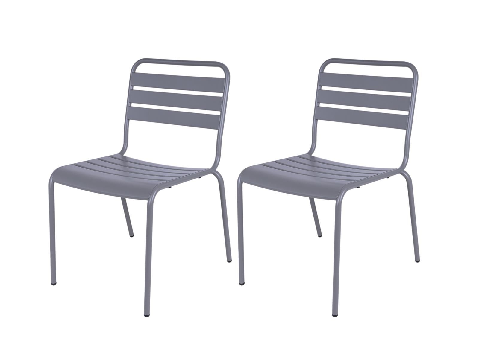 MaximaVida Max mausgrau Metall Gartenstühle
