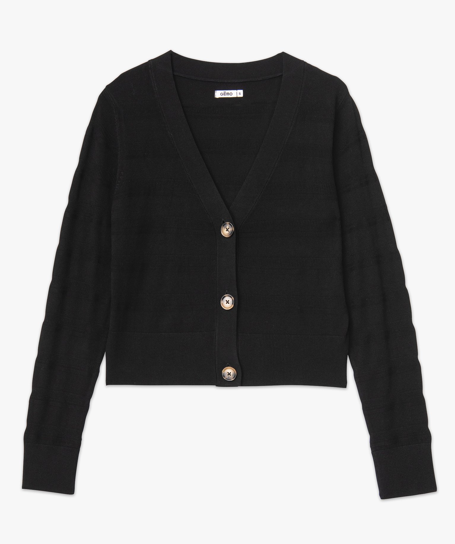 Gilet court à col V femme noir | GEMO