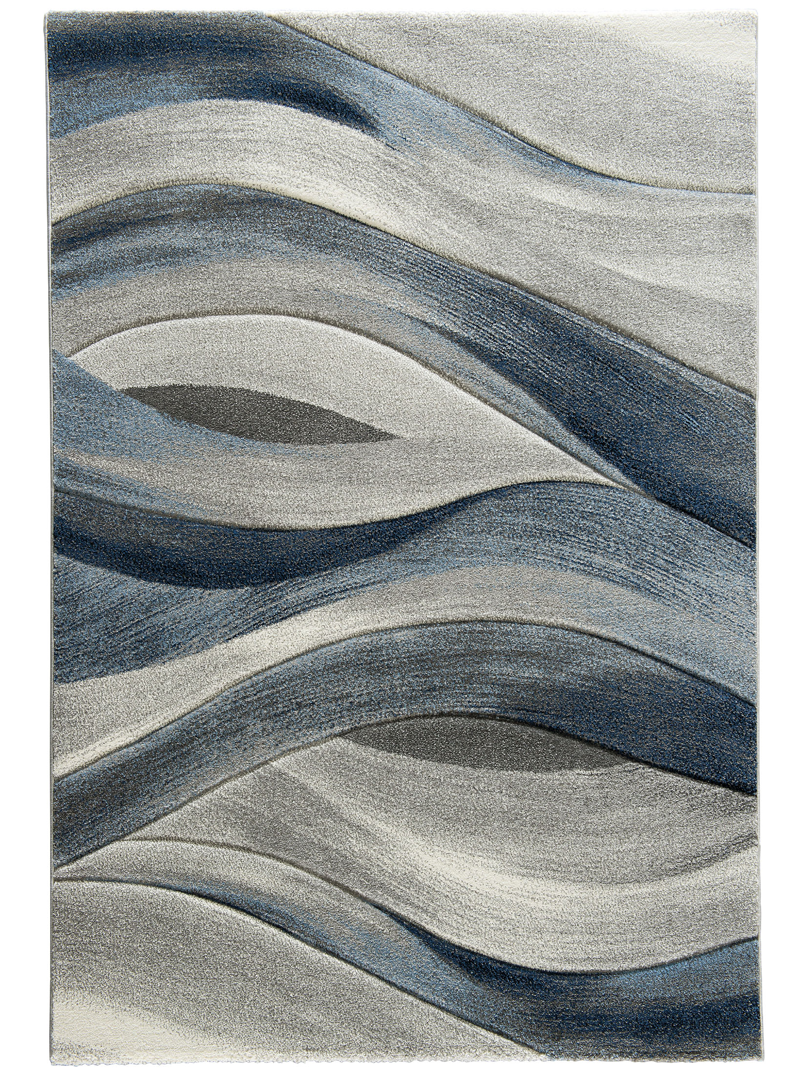 Kaleidoskop Moderner Teppich, Blau