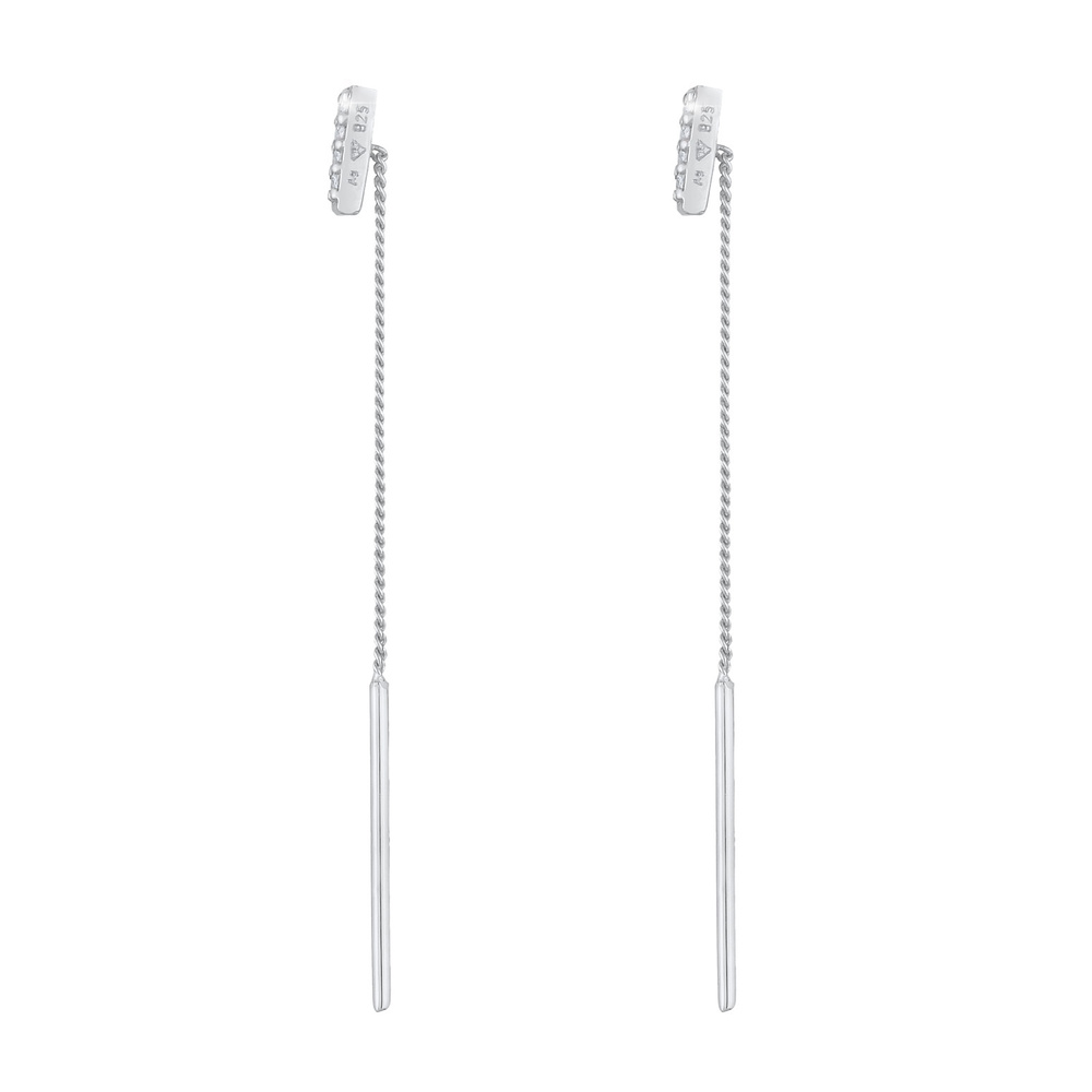 Elli Elli Boucles d'Oreilles Femmes Pendentif d'oreilles Bâton Tendance avec Cristal d Boucles d'oreilles