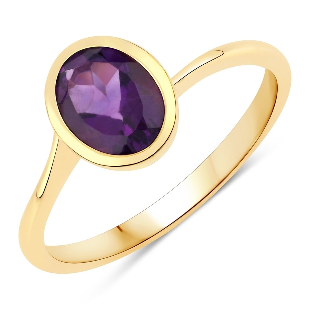 Rafaela Donata Bague Argent sterling Améthyste en Or jaune Bague