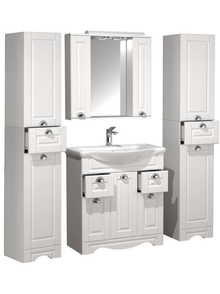 ebuy24 Badmöbelset CasaloXL Weiß 140 x 46 cm günstig kaufen onesize