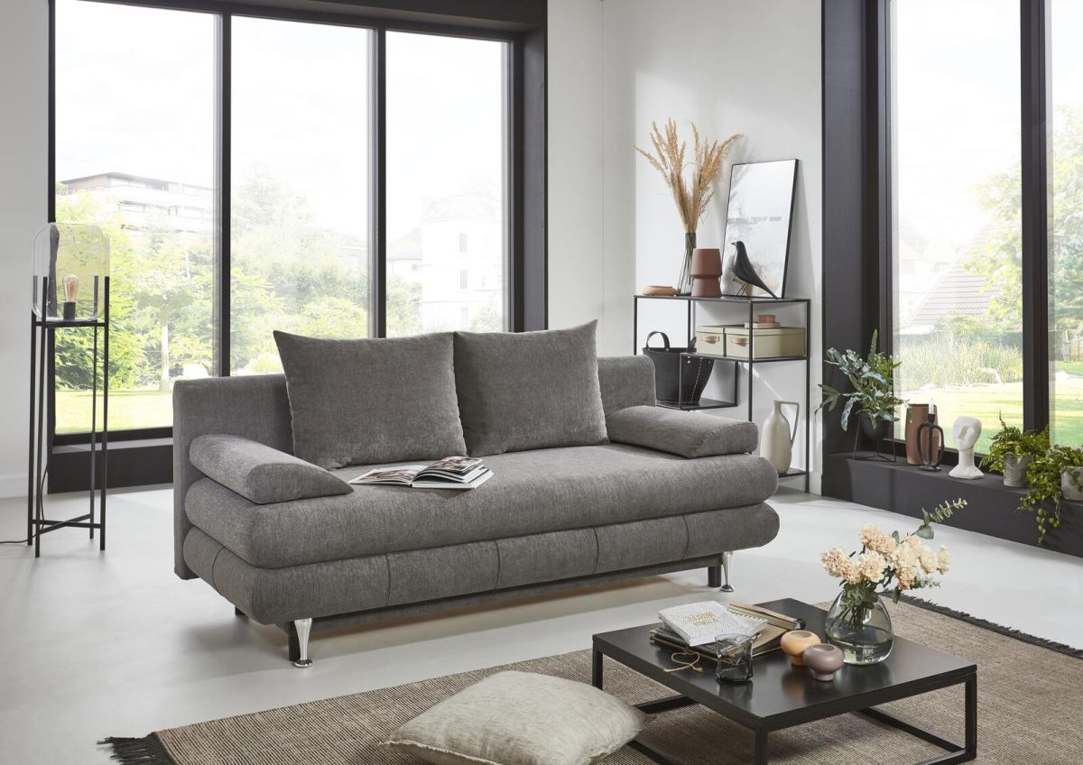 Sun Garden Schlafsofa Benfeld mit Stauraum Grau