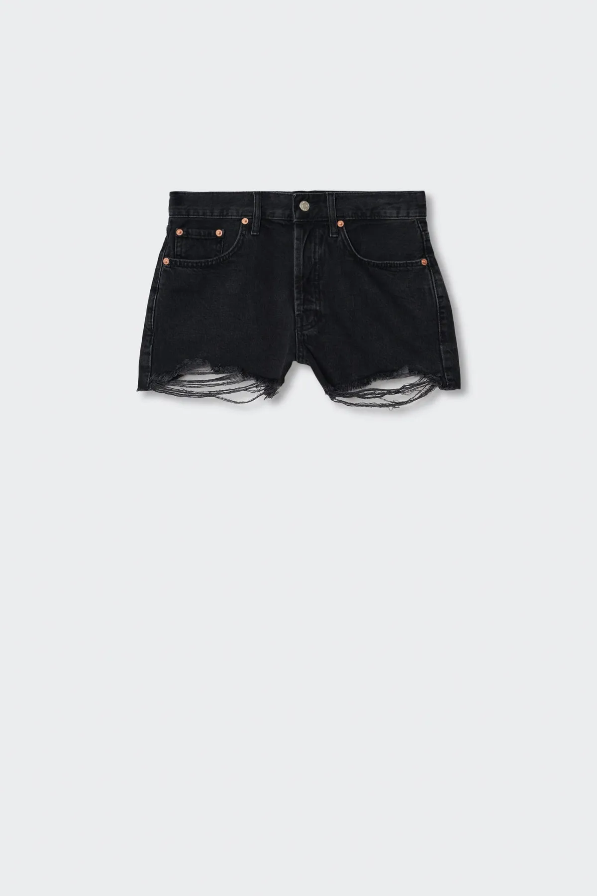 MANGO  Shorts - Schwarz - Mittlerer Bund