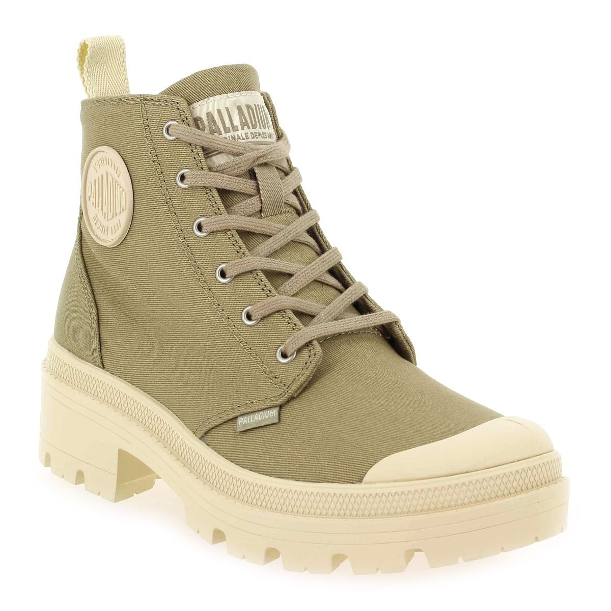 Palladium  PALABASE TWILL - Kaki clair