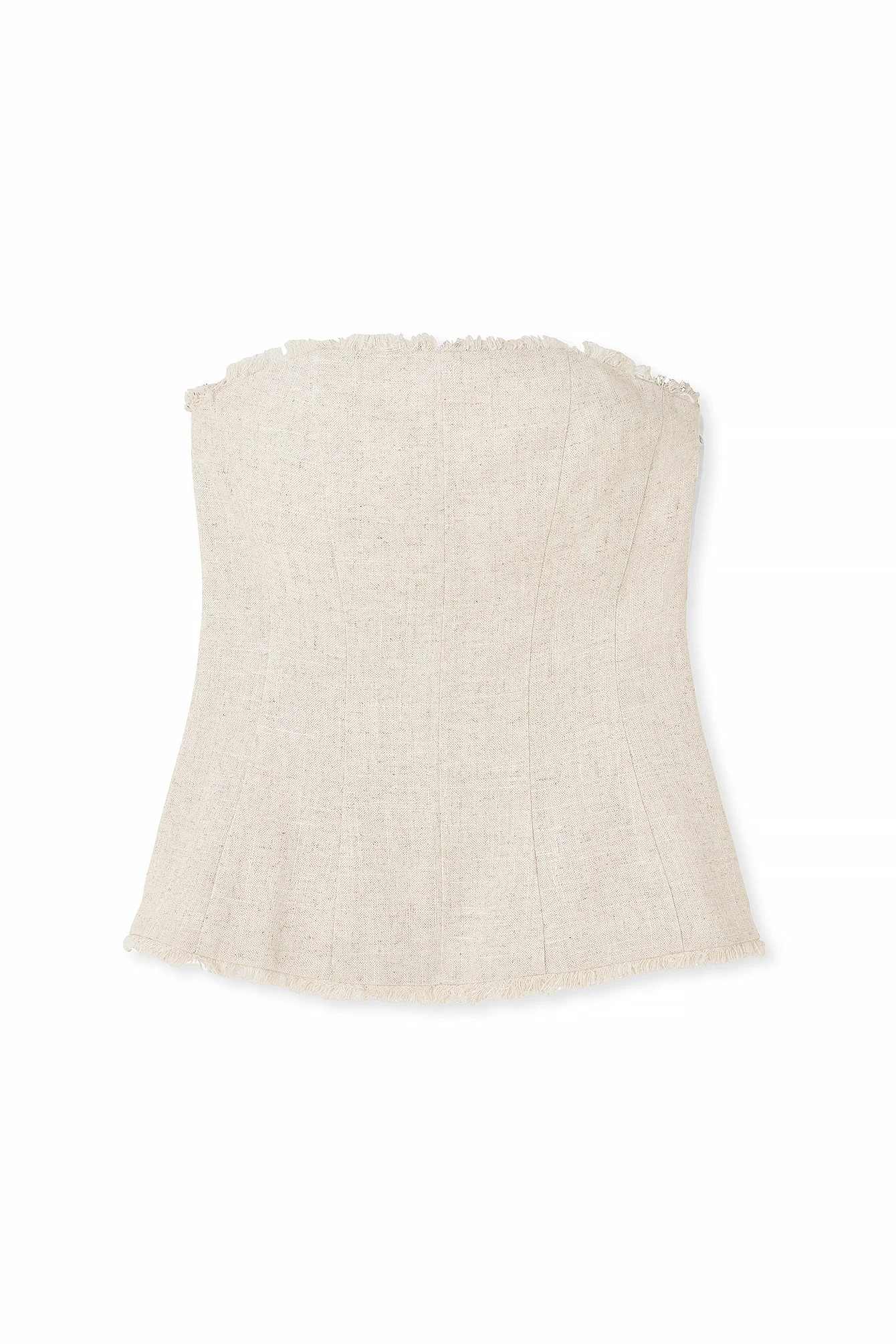 Bandeau-Top aus Leinen-Mix