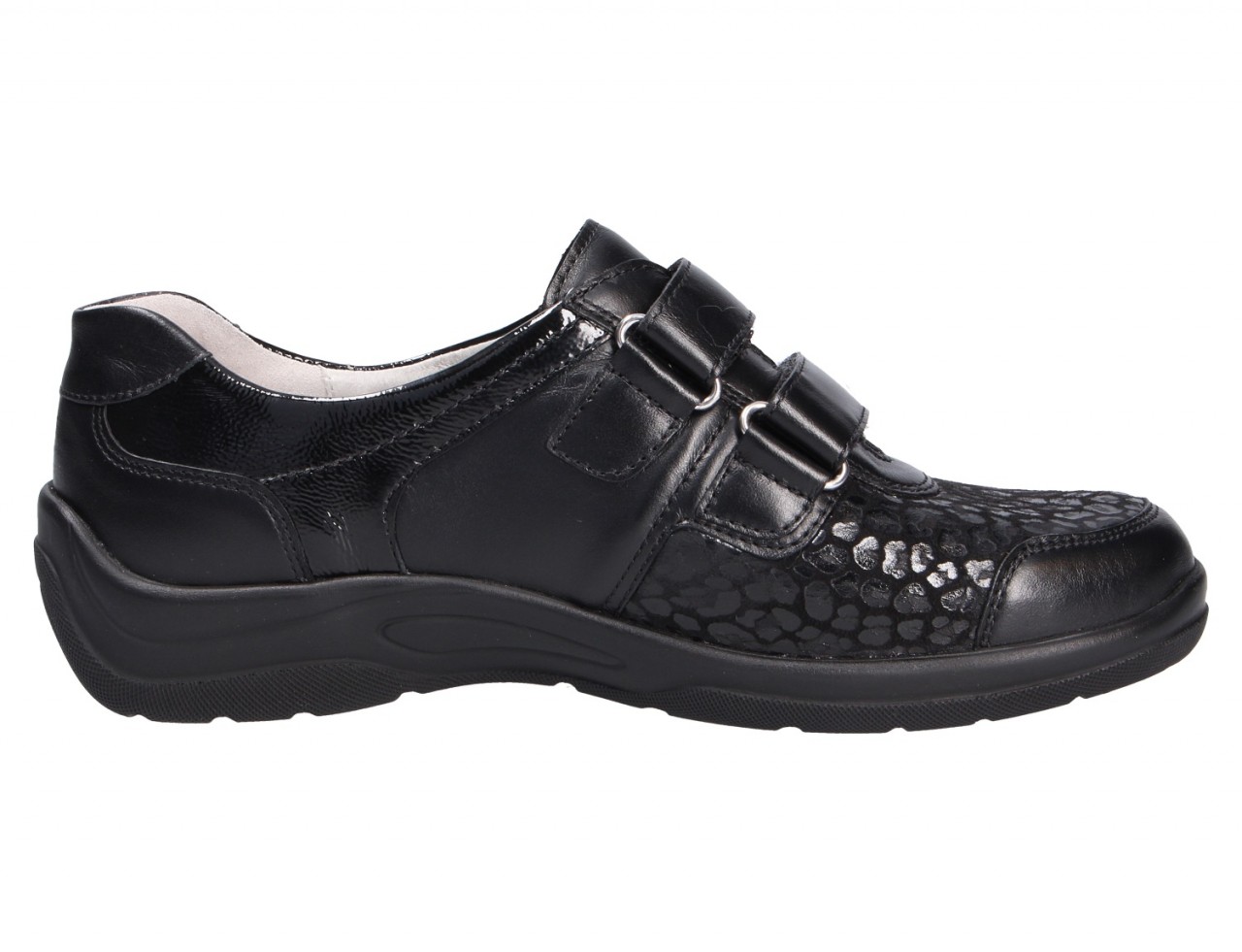 WALDLÄUFER Komfort Slipper schwarz 312H01