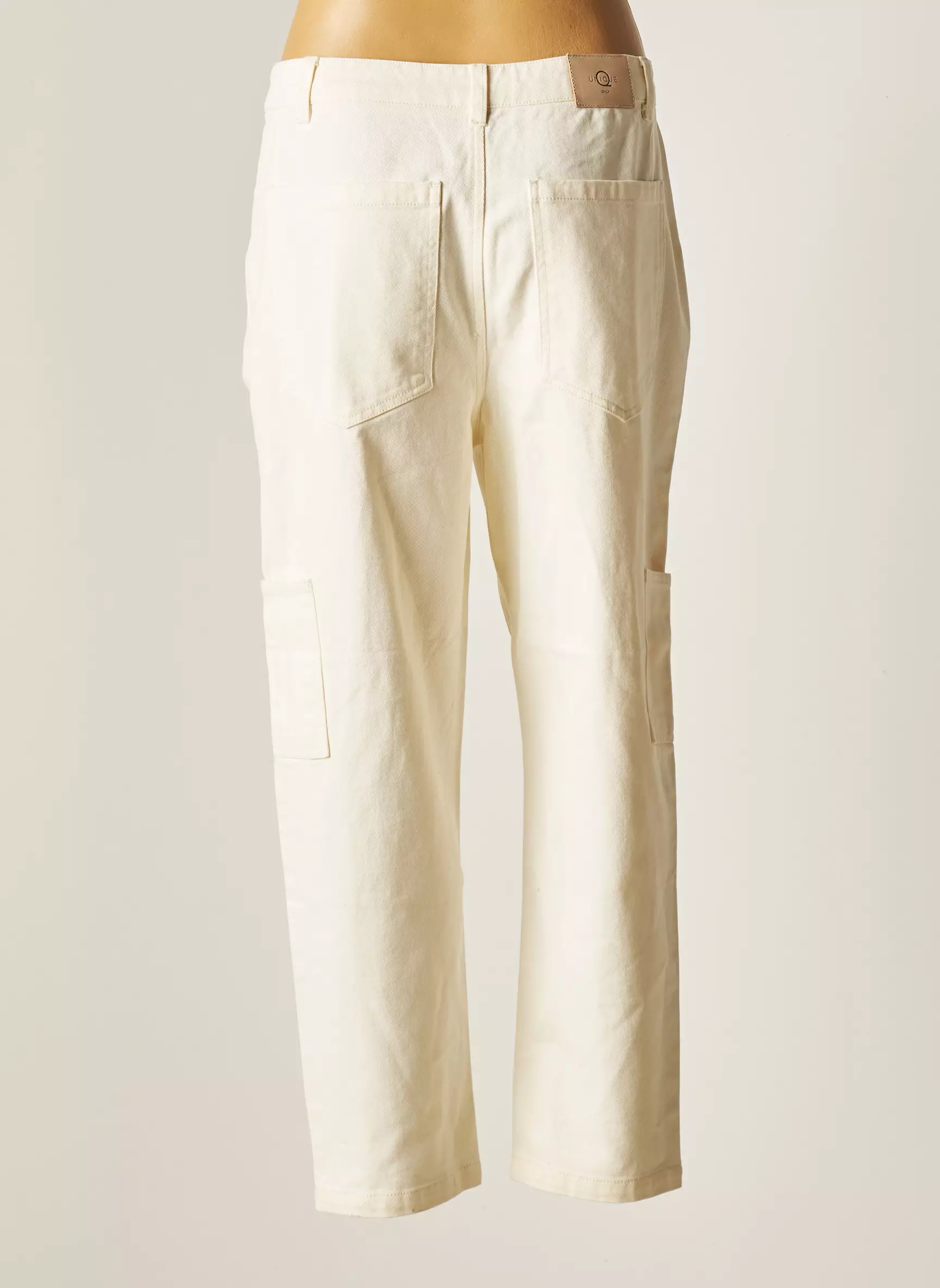 Only Pantalons Droits Femme couleur beige