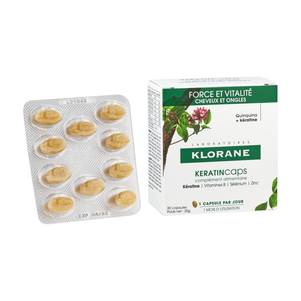 Klorane KeratinCaps boîte 30 caps Complément alimentaire