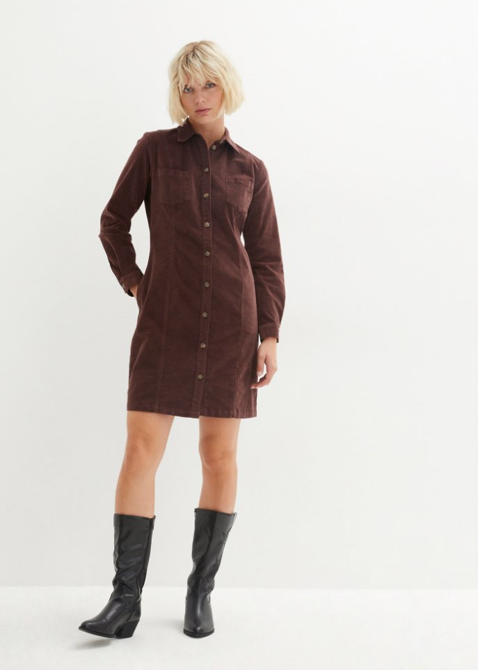 Cord-Stretch-Kleid