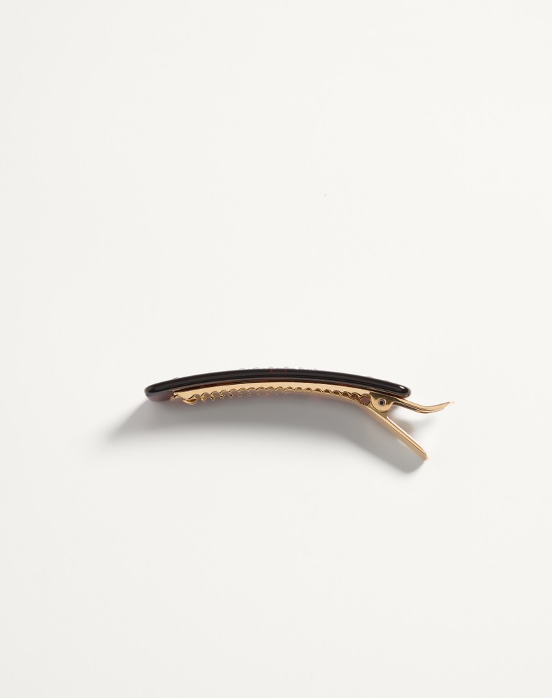 VLogo Signature Hårspænde i Harpiks, Metal og Swarovski® Krystaller