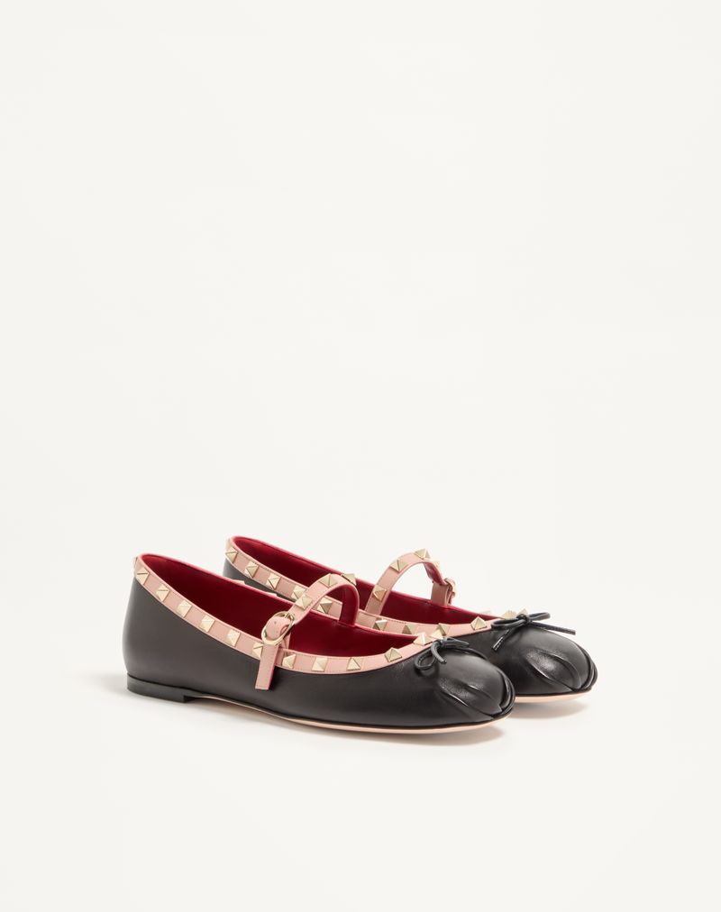 Mary-Jane Rockstud Ballerina i nappalæder 05mm