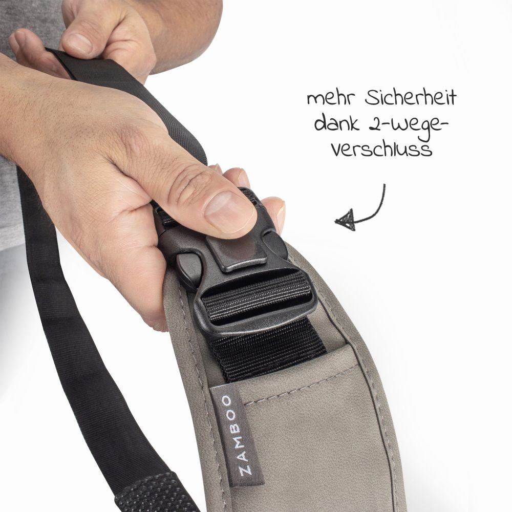 Zamboo Babyschale Grau, Tragegurt Babyschale - Universal Tragehilfe für Maxi Cosi