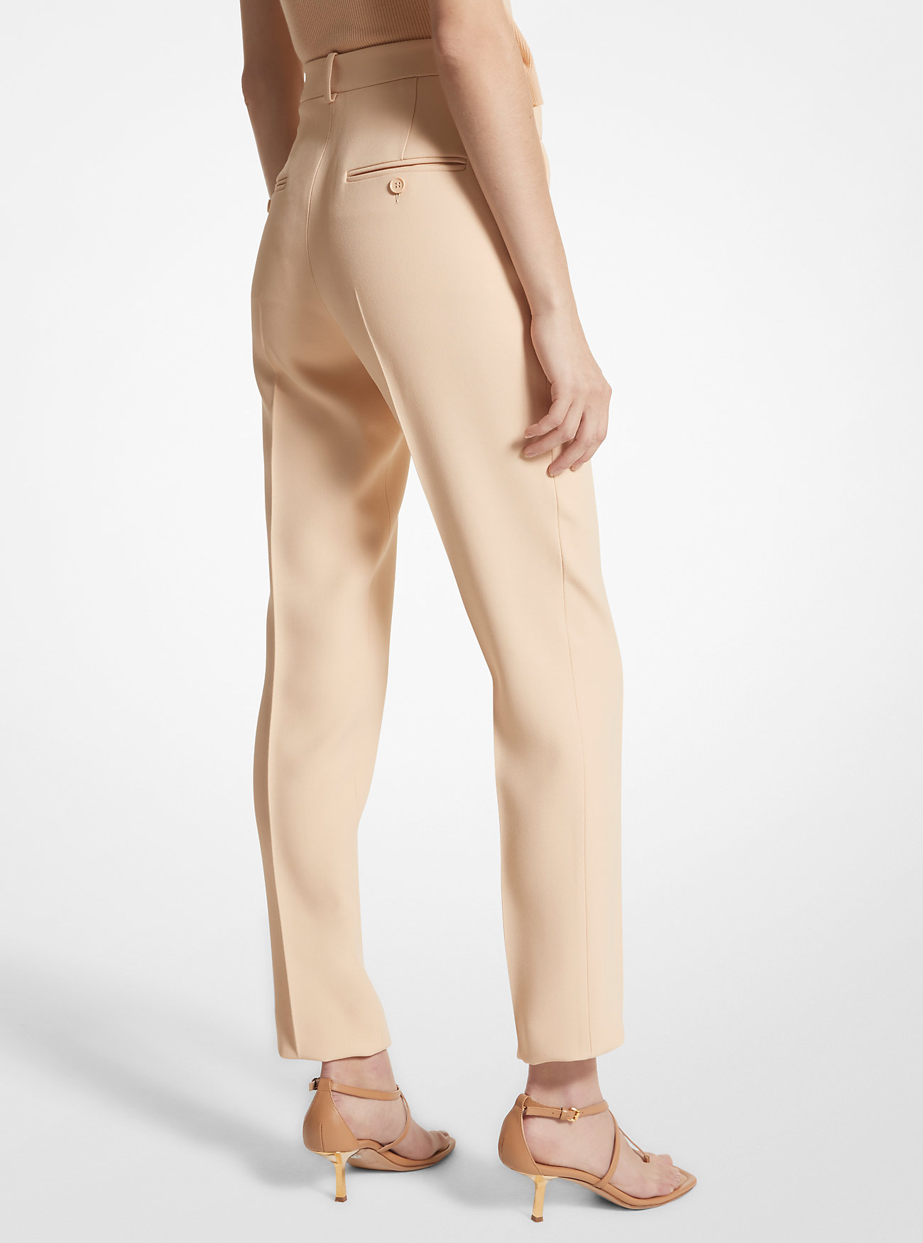 Spodnie Samantha Double Crepe Sablé - NUDE