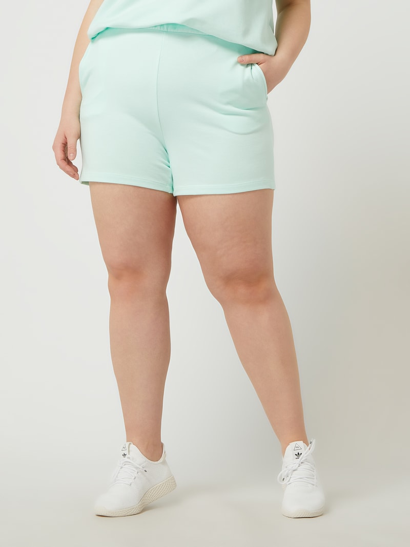 PLUS SIZE Sweatshorts aus Bio-Baumwolle Modell 'Issy' in türkis