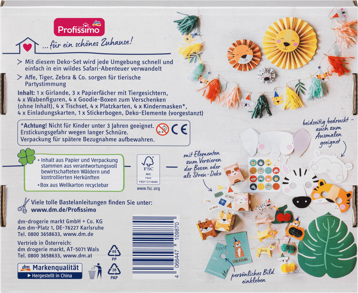 Party-Deko-Set Dschungel, 1 St