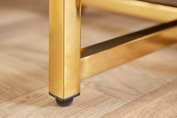 riess-ambiente Beistelltisch BOUTIQUE 50cm türkis / gold (Einzelartikel, 1-St), Wohnzimmer · Kristallglas · Metall · rund · Marmor-Dekor · Barock