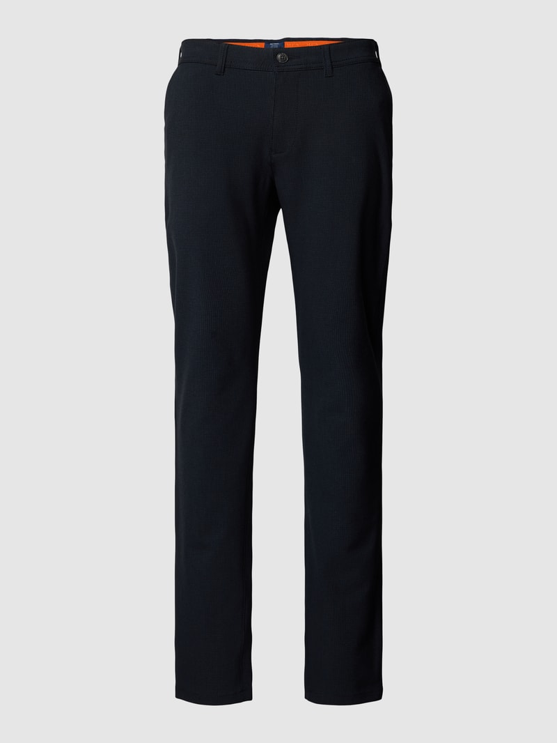 Stoffhose mit französischen Eingrifftaschen in marineblau