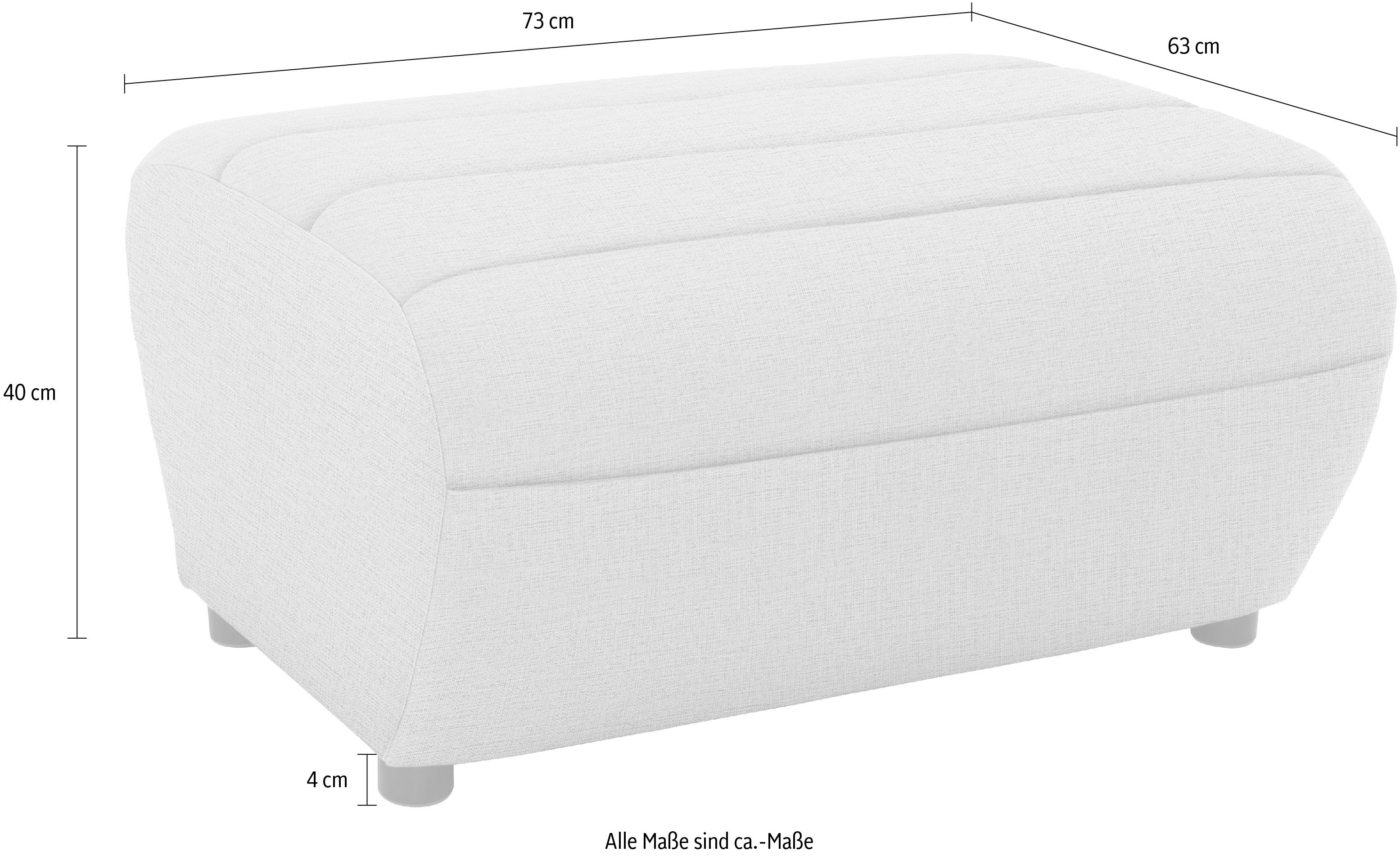 DOMO collection Polsterhocker Soleil, Speziell für Outdoor, witterungsbeständig, incl. Schutzhülle