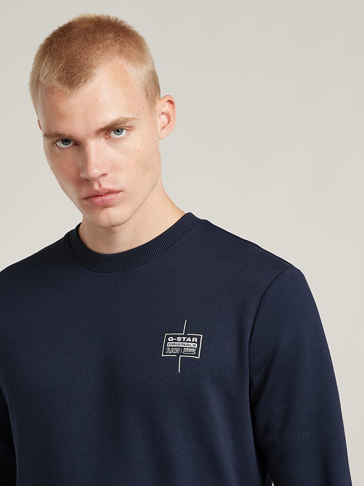 G-Star Sweatshirt in Dunkelblau günstig kaufen