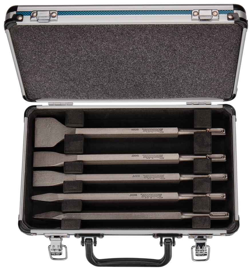 Sada sekáčov Makita D-42379 SDS-Plus, 5 kusov, v hliníkovom kufríku