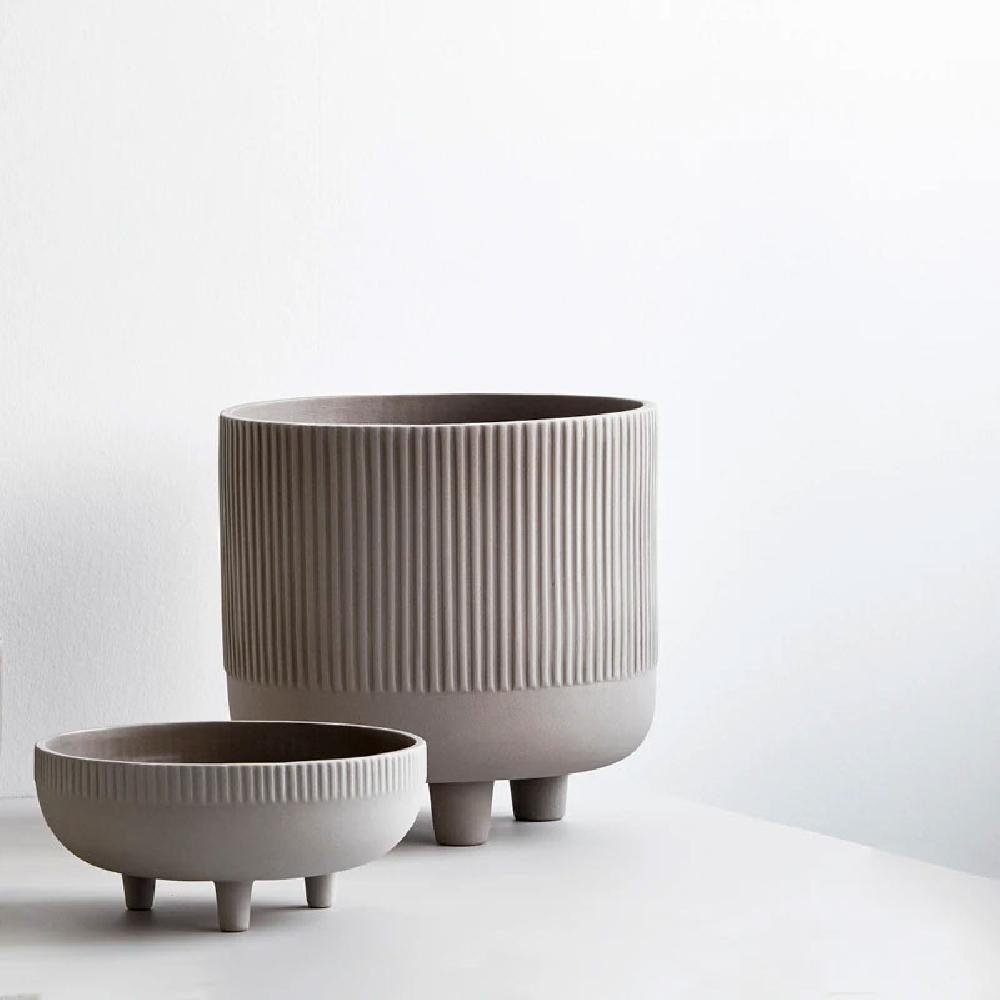 Kristina Dam Studio Blumentopf Schale Bowl Grau (Large)