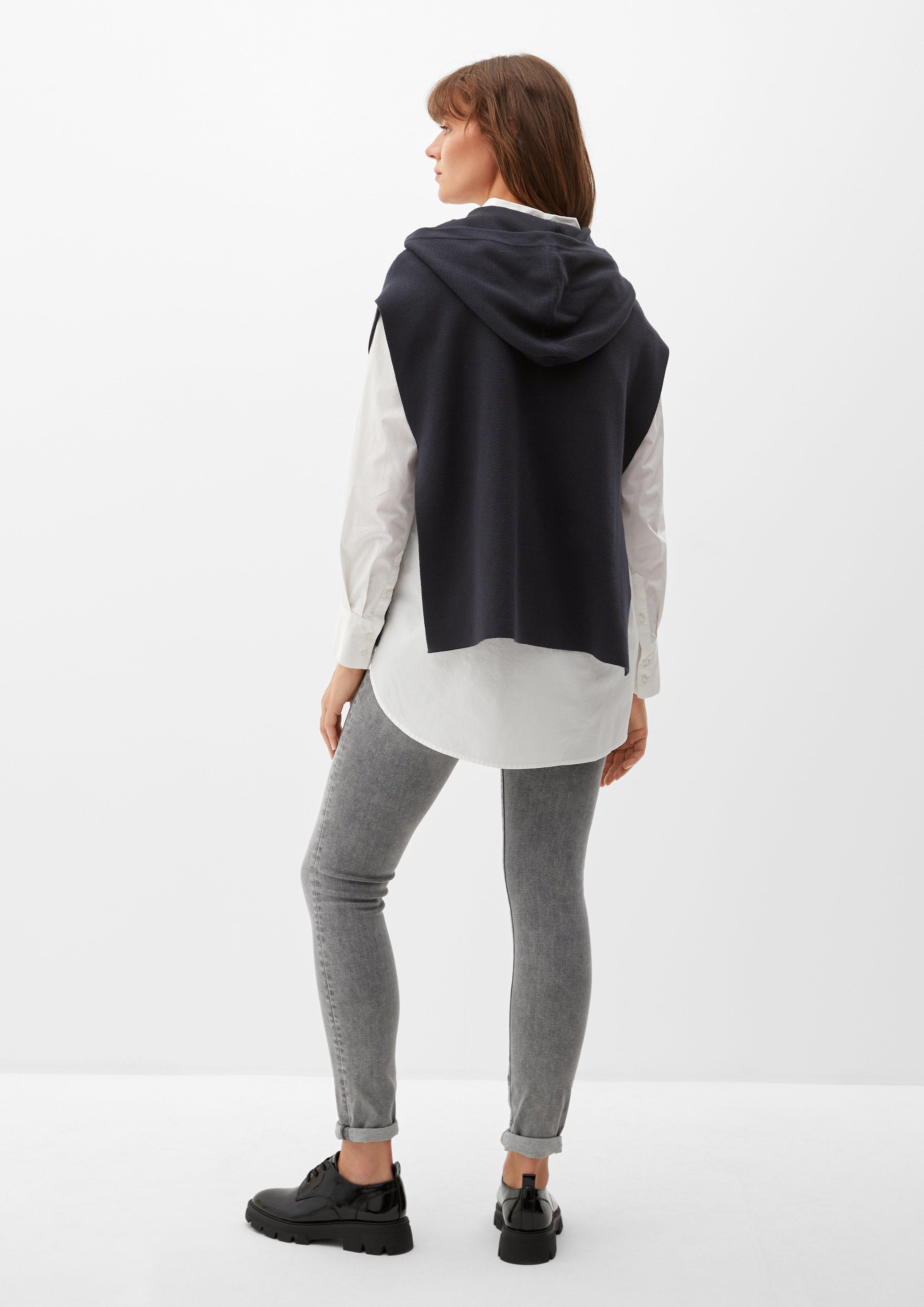 Strickponcho mit Kapuze  2120554-5989