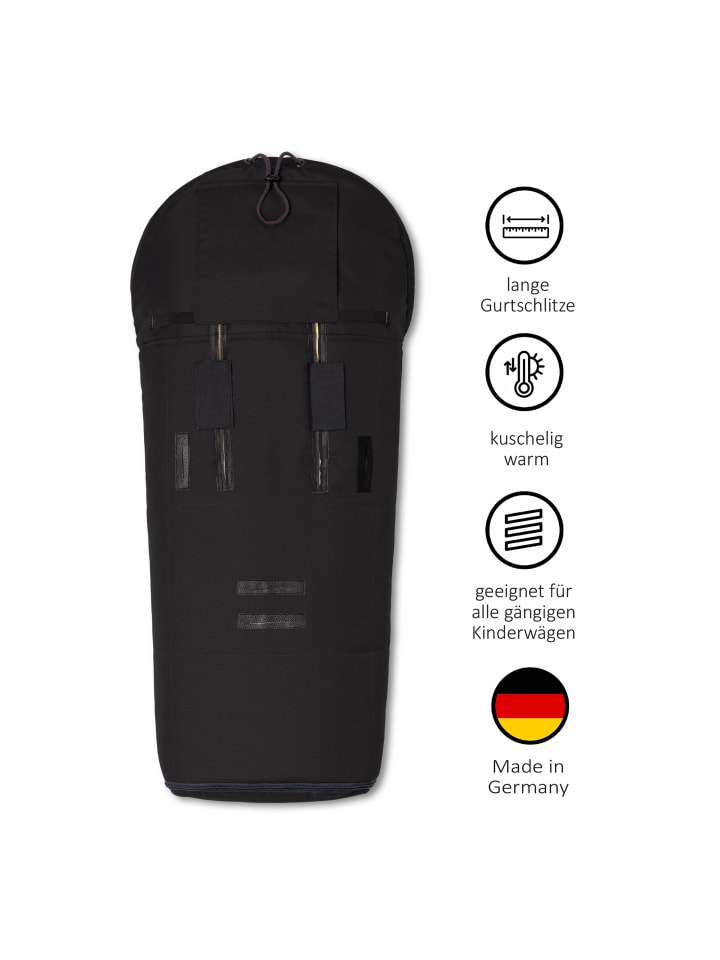 Hofbrucker Lammfell-Fußsack Iglu für Kinderwagen und Buggy in Schwarz günstig kaufen onesize