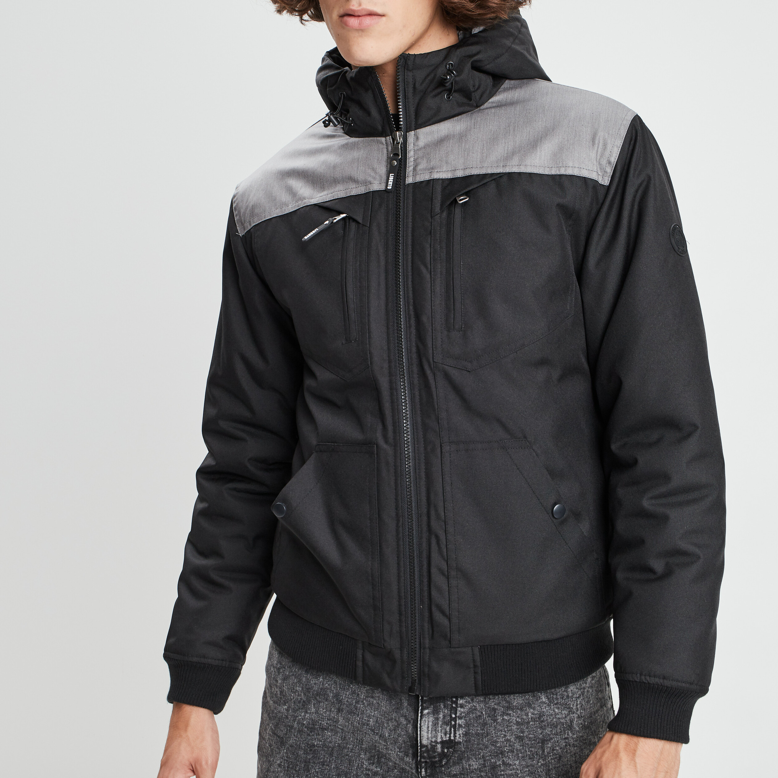 Blouson droit à capuche noir garçon | La Halle