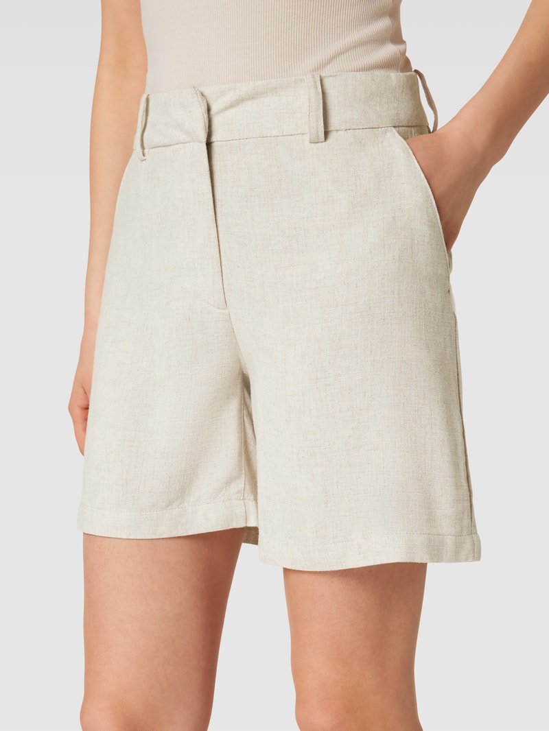 Shorts mit französischen Eingrifftaschen Modell 'HERAVER' in beige