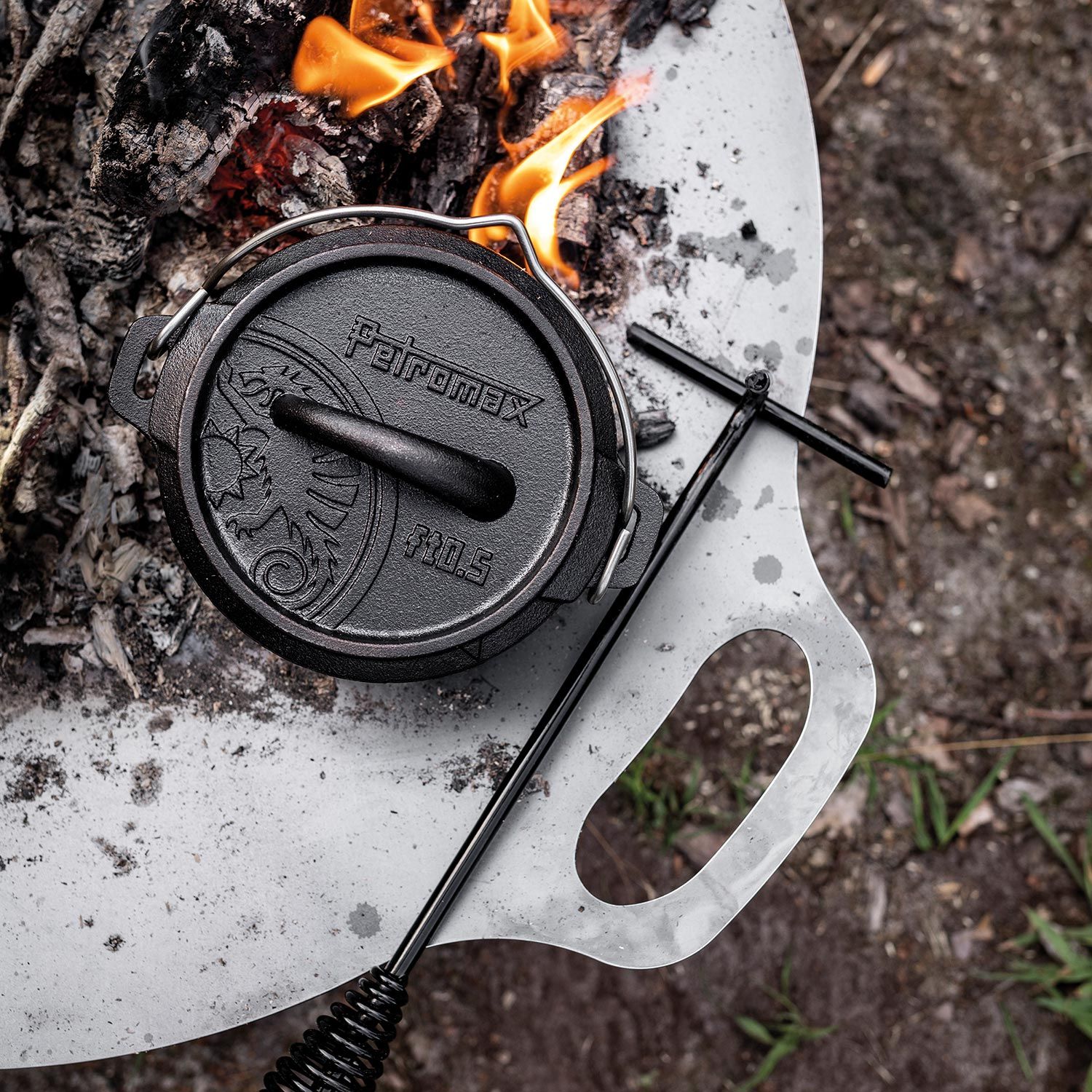Dutch Oven Feuertopf ohne Standfüße