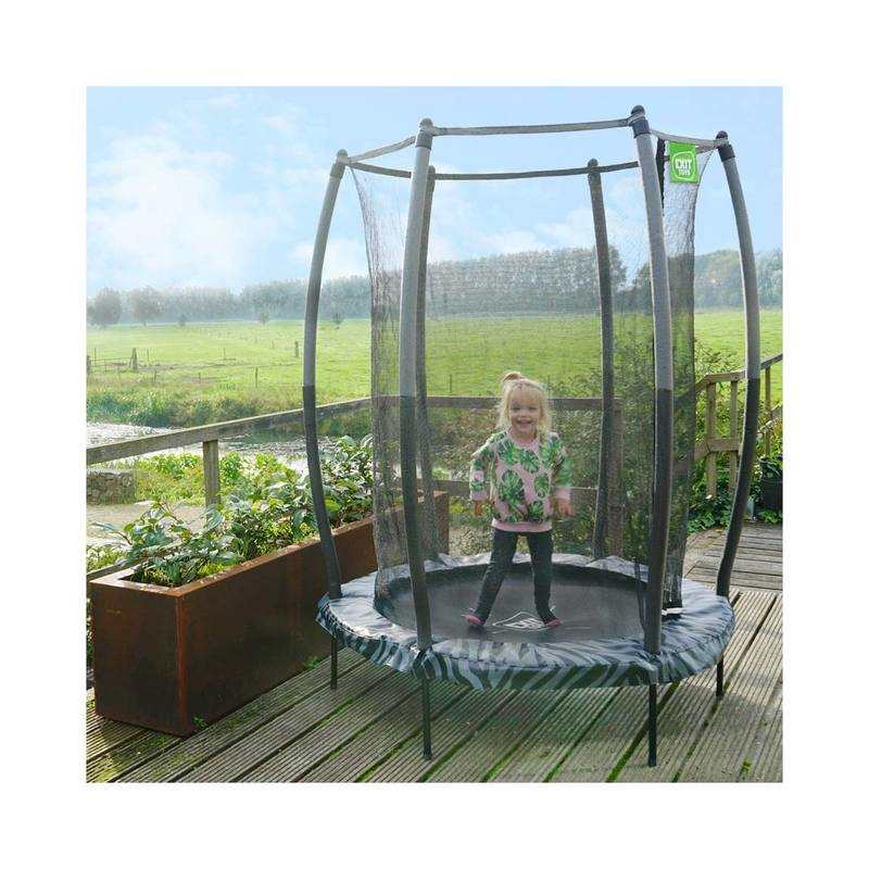 Trampoline EXIT Tiggy junior avec filet de sécurité ø140cm - noir/gris EXIT Toys