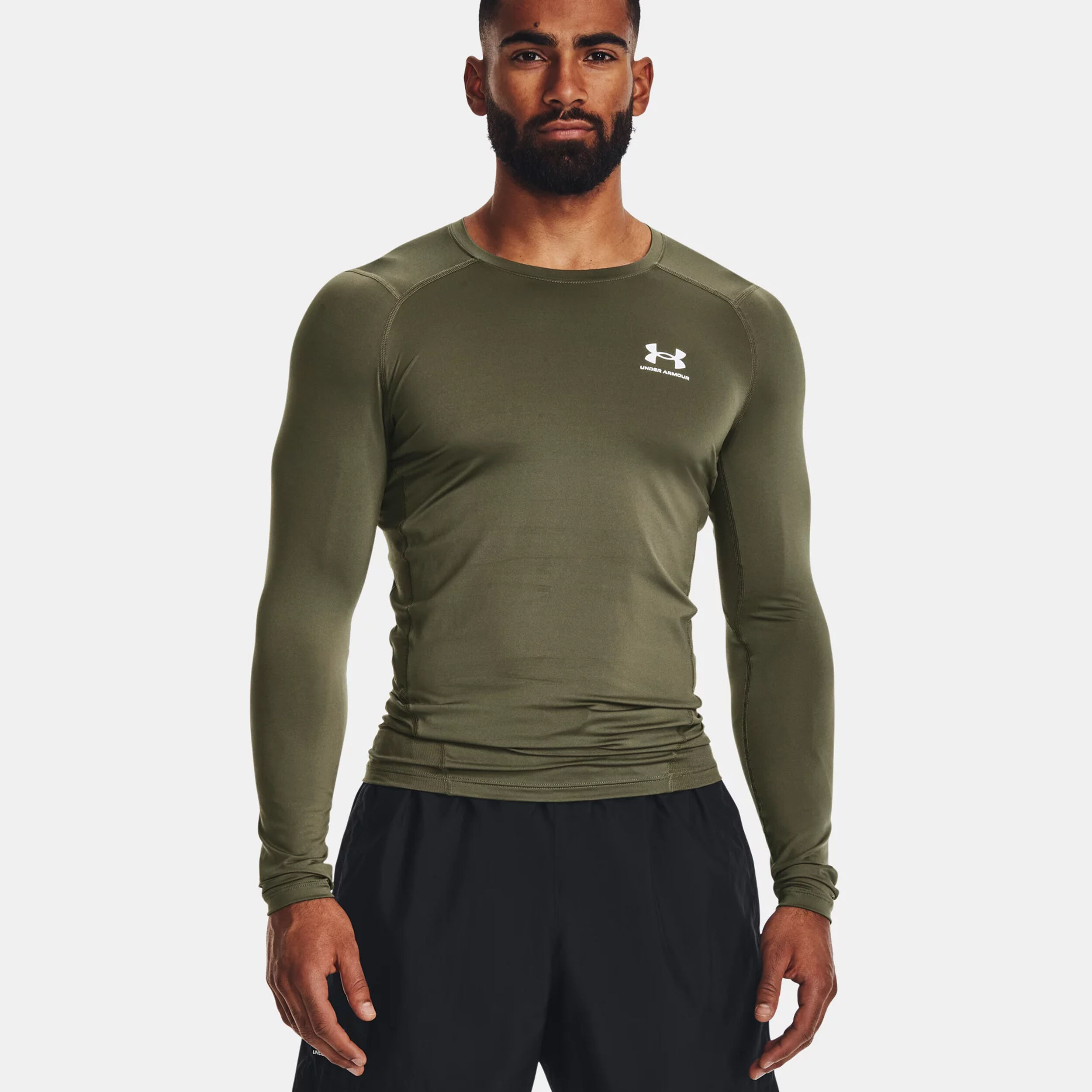 Heatgear Comp Longsleeve Herren - Oliv