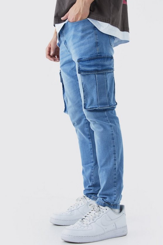 Skinny Stretch Cargo-Jeans