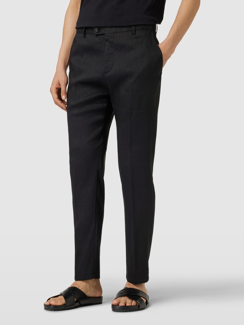 Chino mit französischen Eingrifftaschen in schwarz