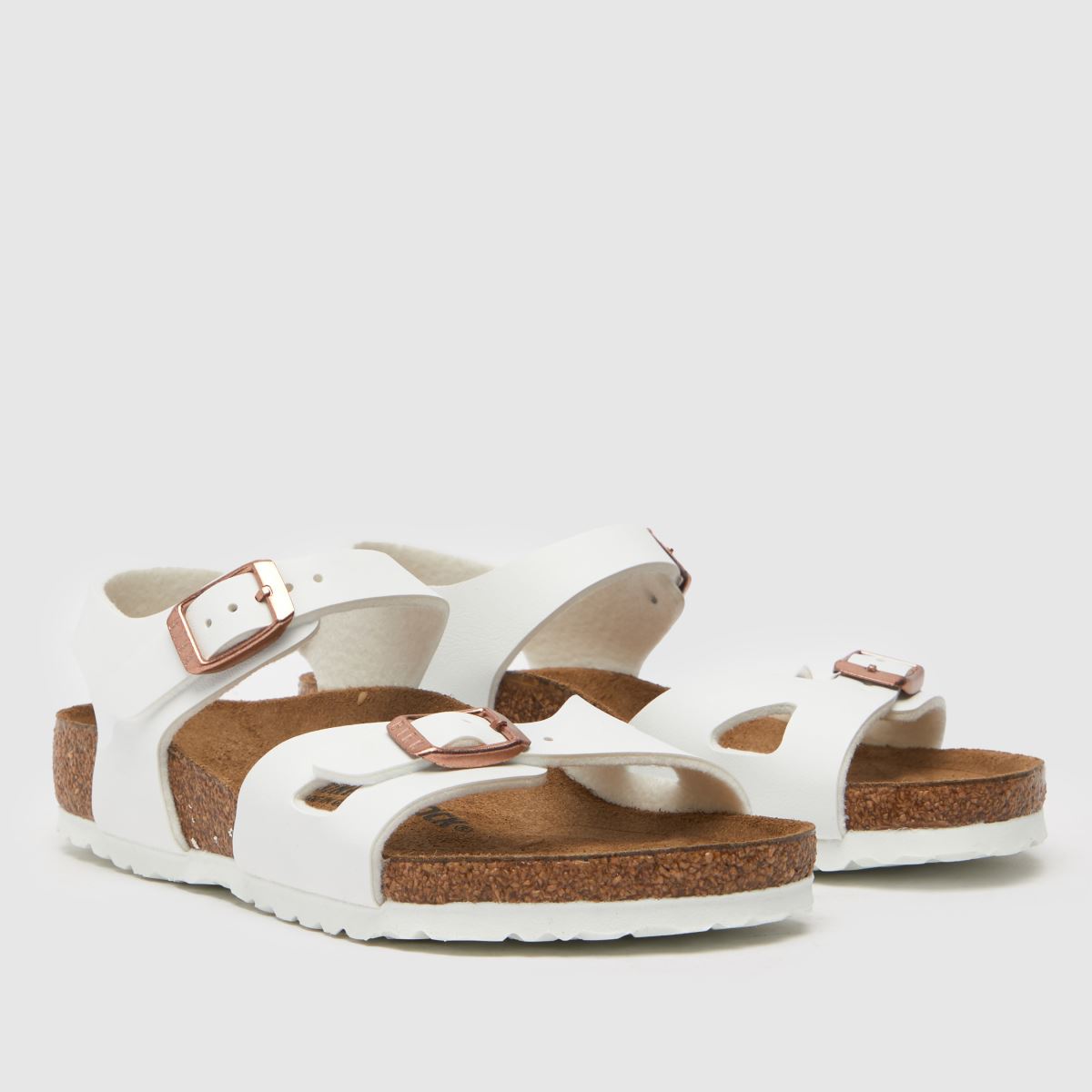 BIRKENSTOCK vita rio flickor småbarnssandaler