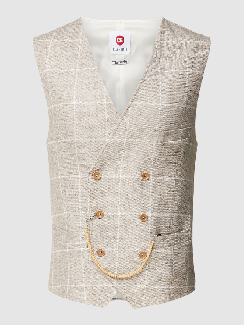 Weste mit Ketten-Applikation Modell 'Perry' in beige