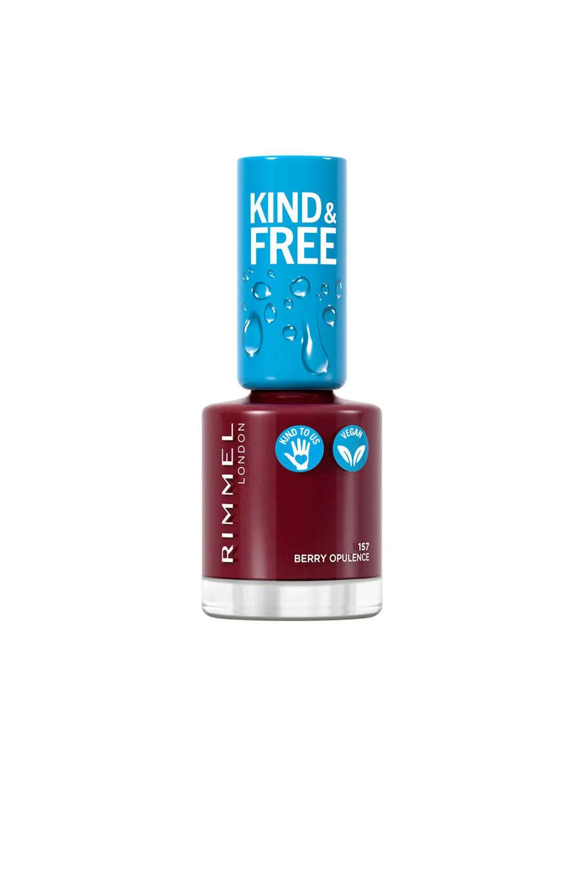 RIMMEL LONDON  Kind & Free Nagellack Nr. 157-berry Opulence, 8 ml