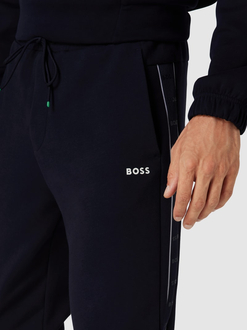 Sweatpants mit Galonstreifen Modell 'HADIM' in marineblau