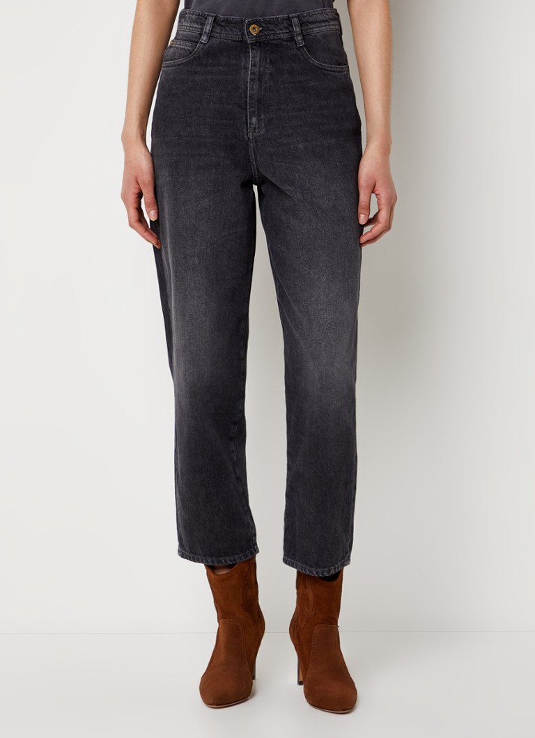 Jeans Sessùn Peter a vita alta, taglio dritto e cropped, lavaggio colorato