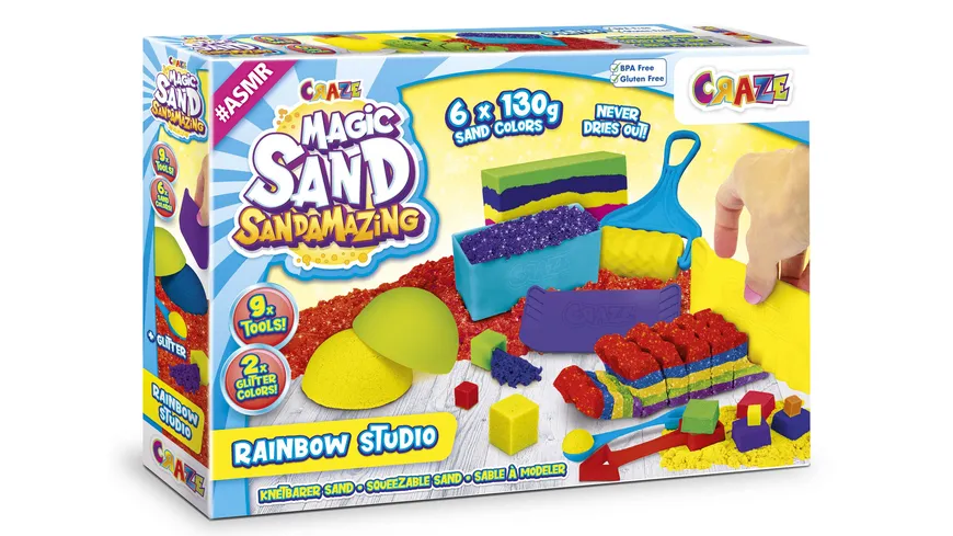 CRAZE - MAGIC SAND SANDAMAZING Rainbow Studio 780 g